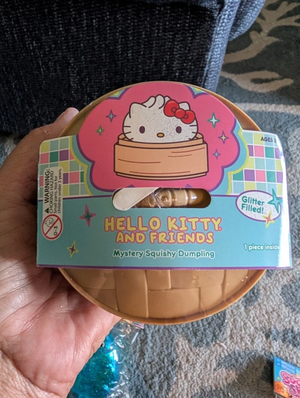 Hello Kitty Glitter Mystery Squishy Dumpling Toy